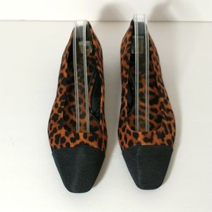 Zara  Slip-on Leopard print flats, sz 37, us size 6